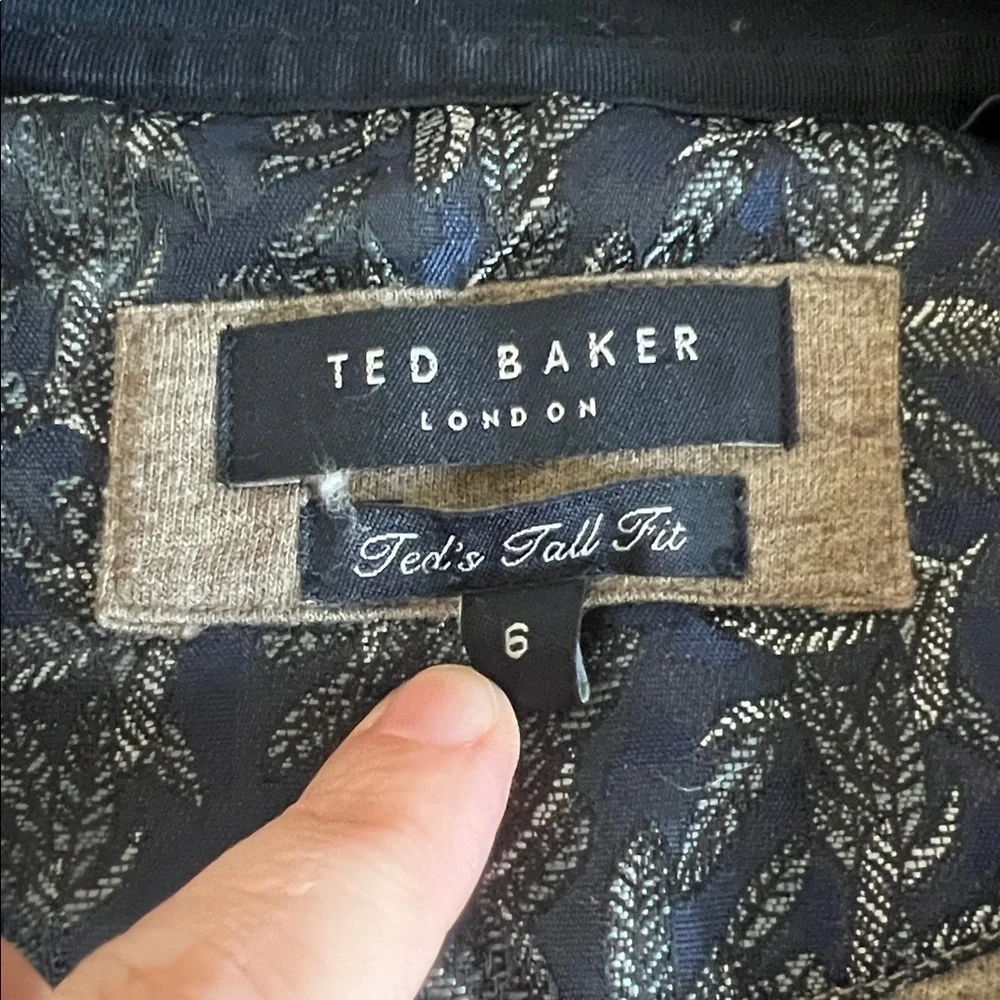 Ted Baker Quarter Zip Sweater Beige Size XL Tall